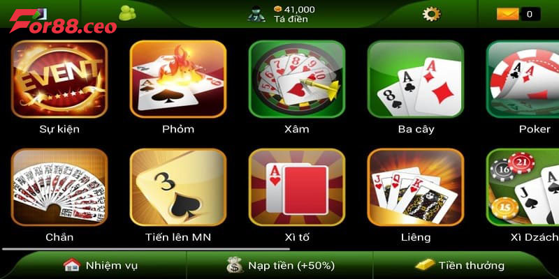 Đa dạng các tựa game bài siêu cuốn hút hàng đầu hiện nay